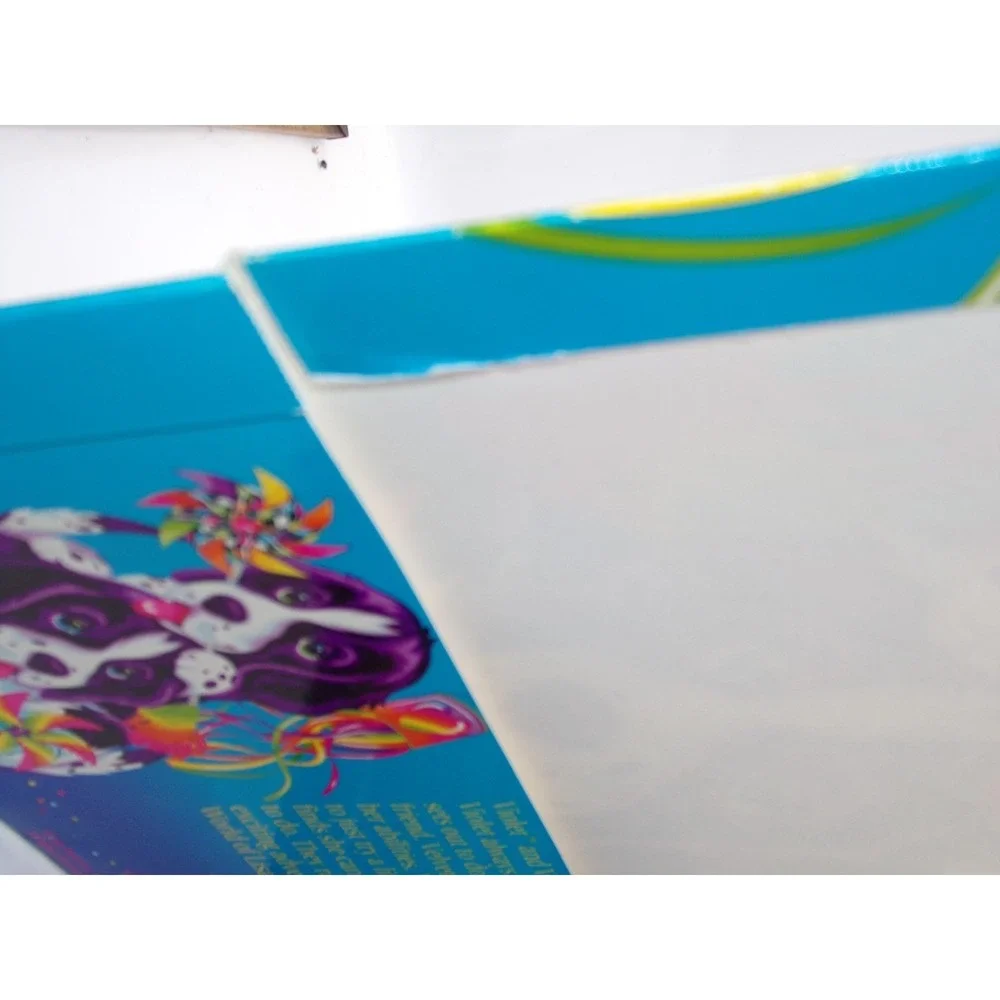 Vintage Lisa Frank Violet & Velvet Spaniel Dogs 2 Pocket Folder